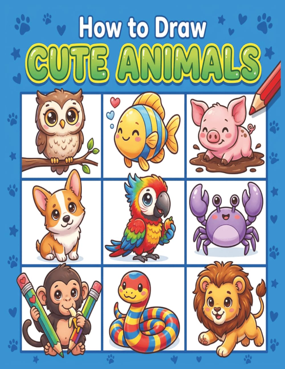 How to Draw Cute Animals: A Step-by-Step Drawing Book for Kids Ages 4–12: asy & Fun Animal Drawing Guide with Simple Shapes, Practice Space, and Creative Activities for Beginners