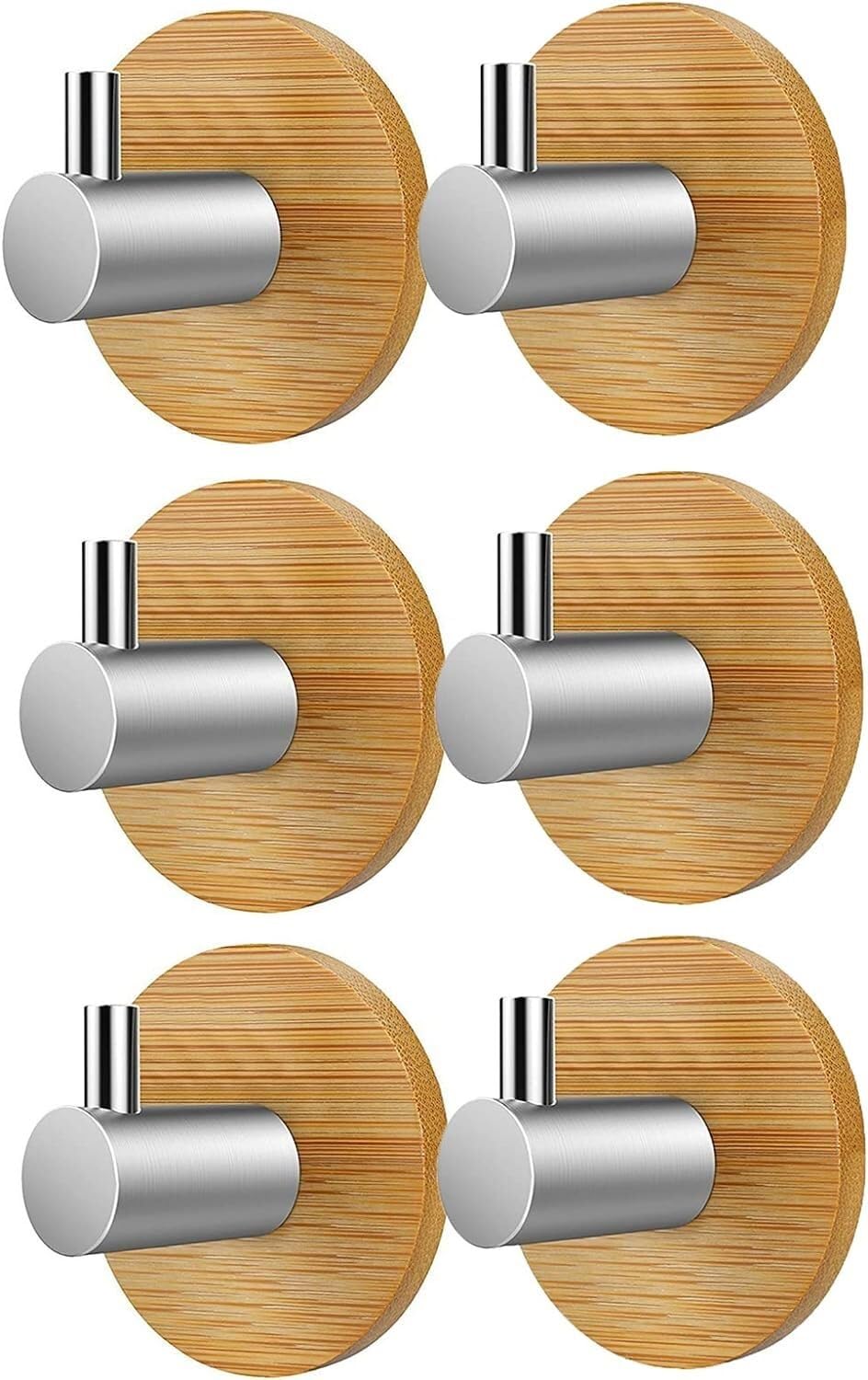 Selbstklebende Haken, Wandaufhänger, Handtuchhaken, an der Wand befestigter Haken for Aufkleben, selbstklebende Haken aus Edelstahl, Badezimmer- und Küchentürhaken for Aufhängen von Mänteln, Handtüche