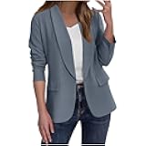 Work Casual Blazers for Women Long Sleeve Lapel Open Front Suit Jacket Business Work Interview Professional Clothes
