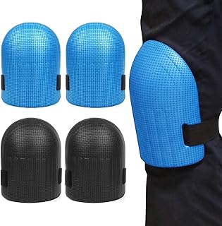 2 Pairs Knieschoner Arbeiten, Knieschoner Garten, Wasserdichter EVA Knieschutz Arbeit,Weicher Schaum Anti-Kollision Kniepolster mit Verstellbare Riemen für Arbeit Outdoor Sport Gartenarbeit