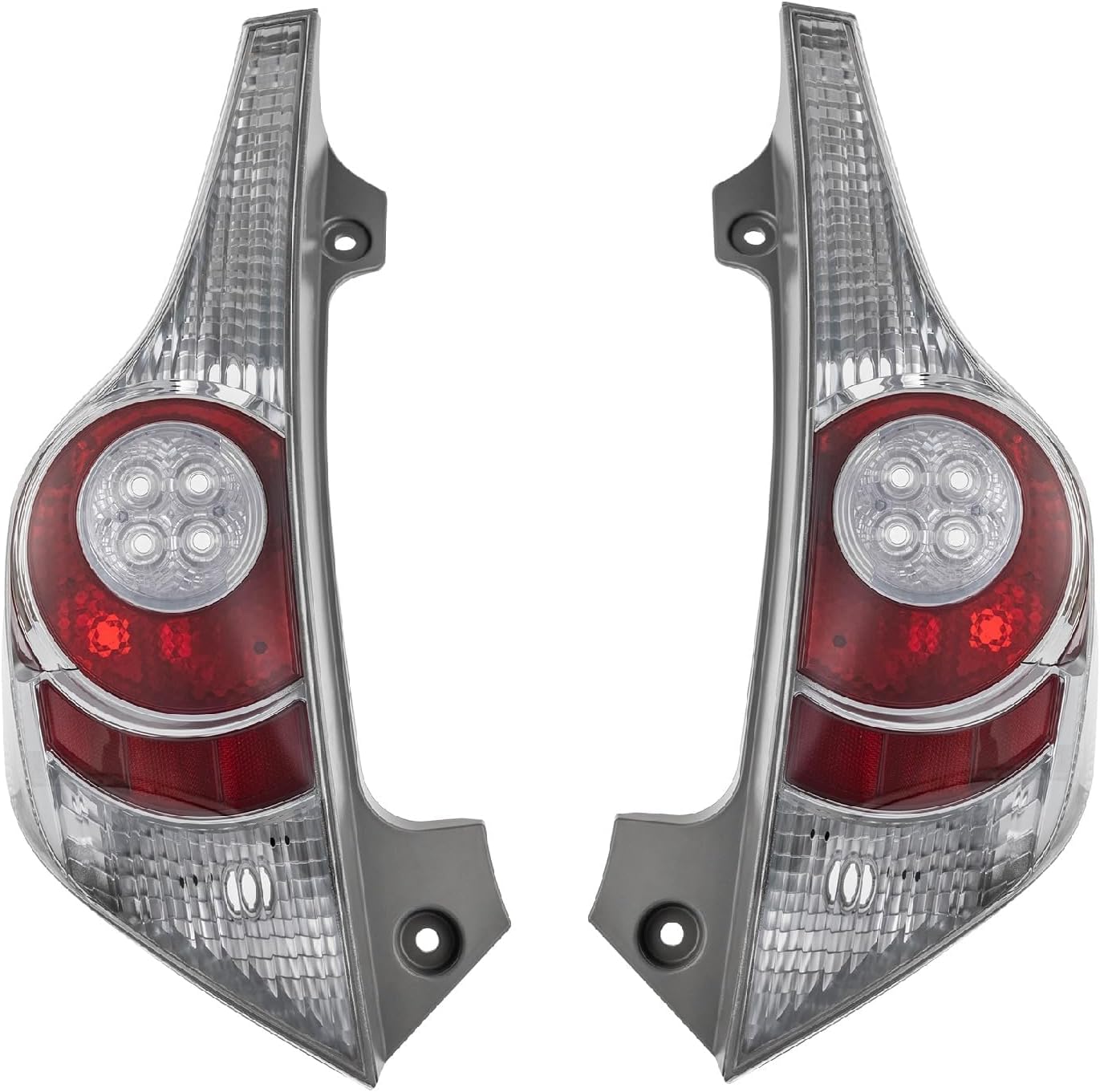 1 Pair Halogen Rear Tail Lights Assembly For Toyota Prius C 2012 2013 2014, Passenger Right and Driver Left Side Tail lamp Light Brake Light Parking Light Brake Light