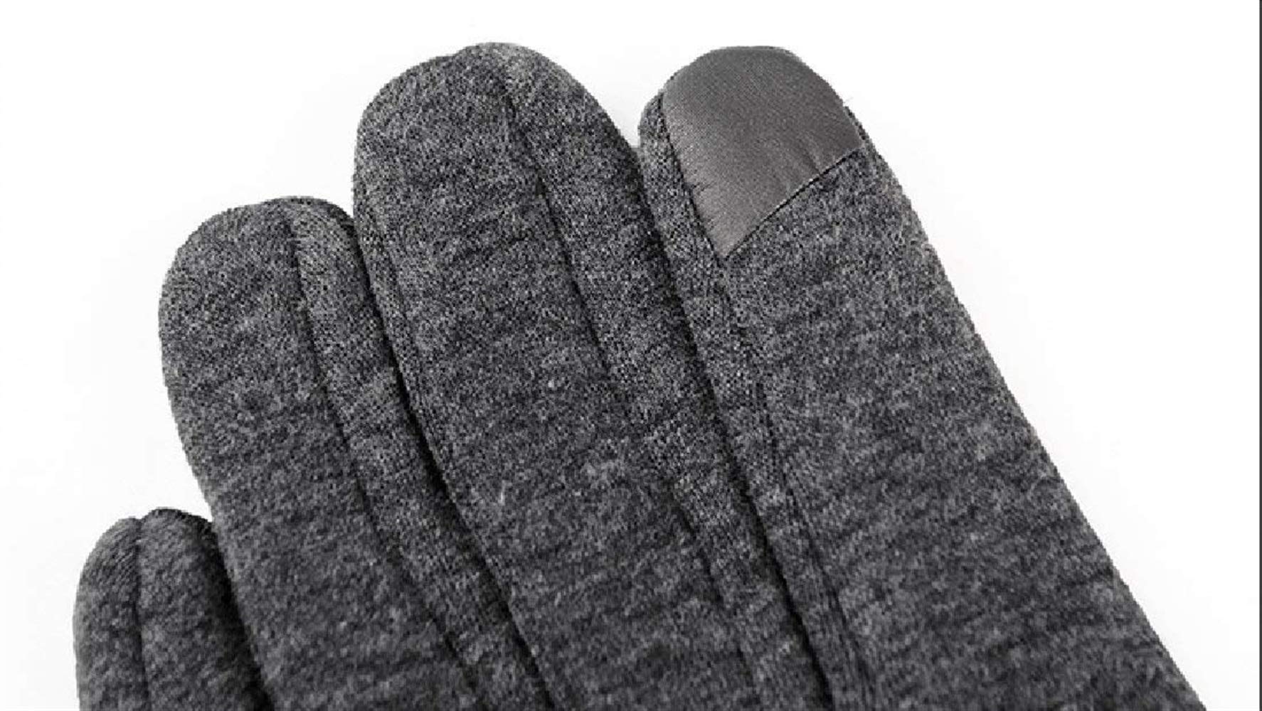 Unisex-Adult Rękawiczki Zimowe Rękawiczki Męskie Męskie Bawełniane Rękawiczki Skórzane Ciepłe Nowoczesne Casual Outdoor Klasyczne Zimowe Grube Ciepłe Rękawiczki/Gray/One Size