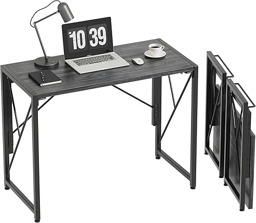 Escritorio plegable, pequeño escritorio plegable de 31.5 pulgadas para espacios pequeños, escritorio portátil para dormitorio, oficina en casa, mesa