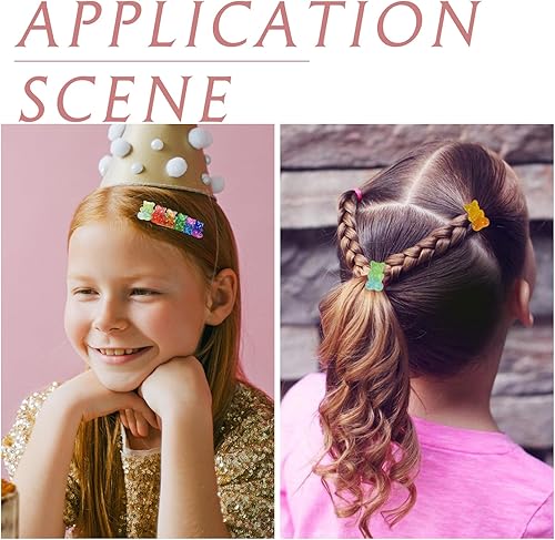 Miniatura 5 de Craftdady Cabujones de oso de resina con parte trasera plana, sin agujero, dijes de oso para horquillas y fabricación de joyas