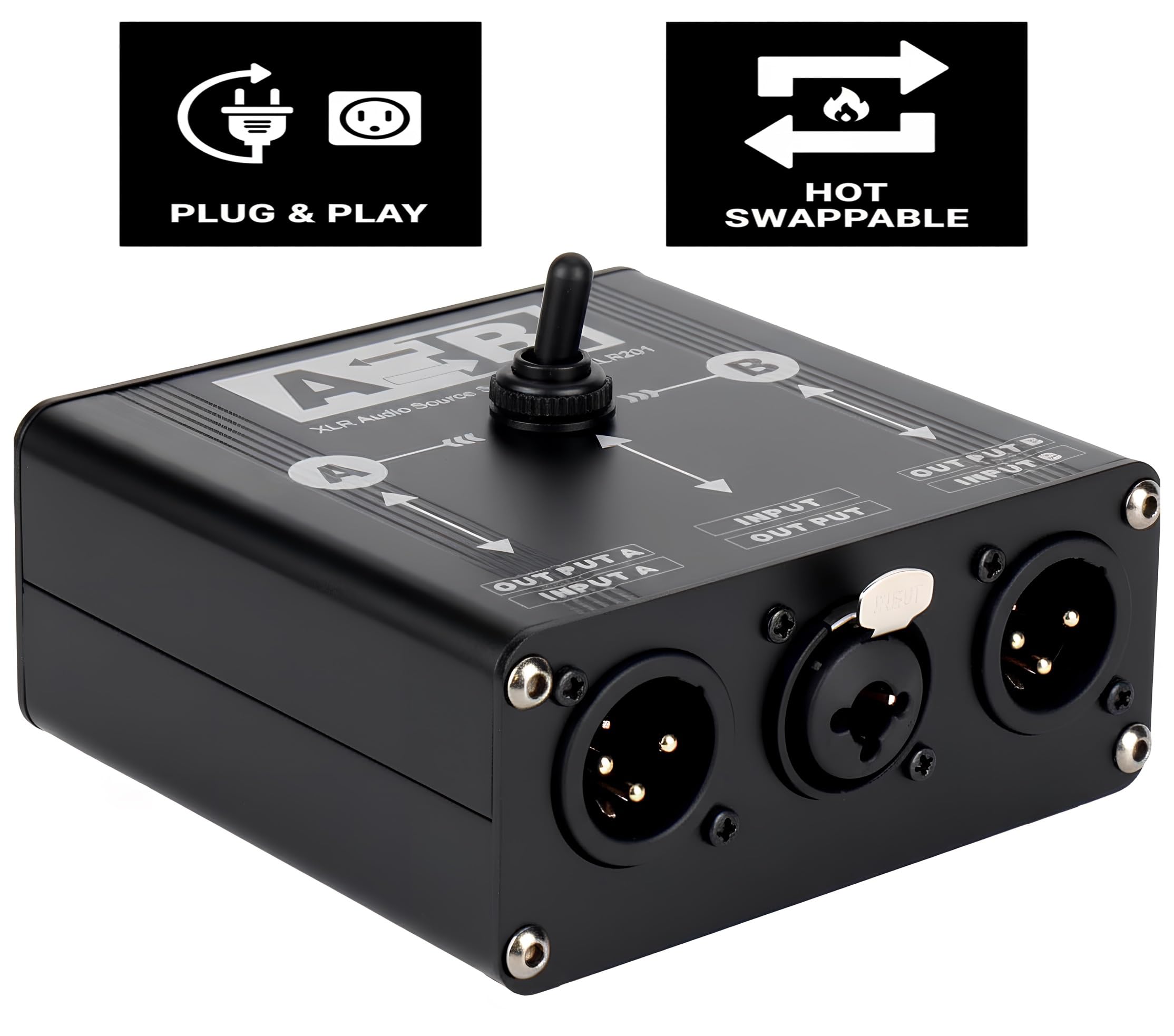Amazon | Pro XLR パッシブ A/B スイッチボックス、2.5 cm 2-Out / 5.1