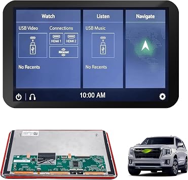 Yitrust 85100044 12.6 Inch LCD Rear Seat Entertainment Touch Screen Display for 2021-2023 Chevy Suburban GMC Yukon XL Cadillac Escalade 2021-2024 Headrest TV Replacement