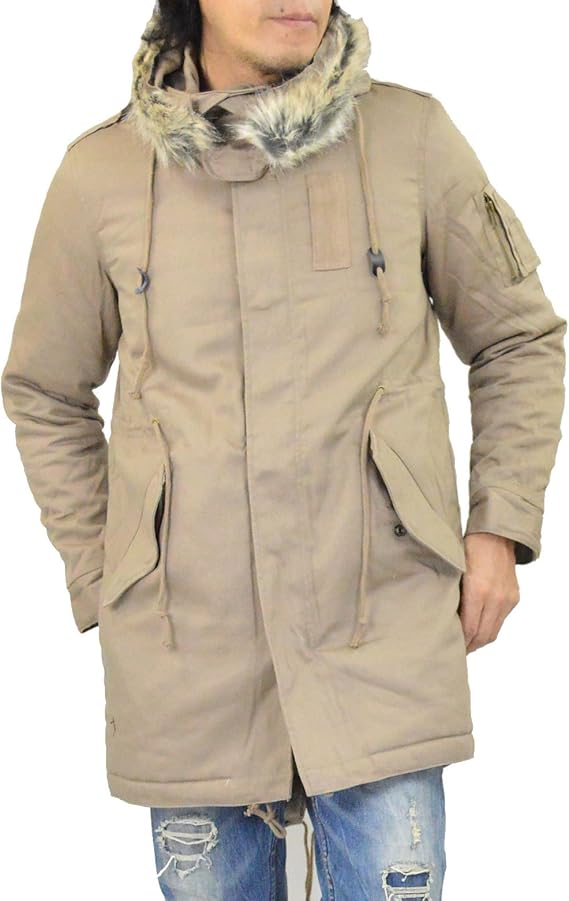 Amazon アダマス モッズコート 中綿 ロング丈 メンズ 大きいサイズ 3l ベージュ コート ジャケット 通販