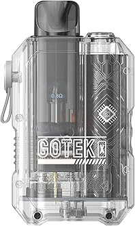 Aspire Gotek X Vape Kit E Cigarette Starter Vape, Smooth MTL & RDTL Vaping, 650mAh Battery, Inhale Activated, 10-13W, Multiple Safety Features, TPD Compliant Ecig, 2ml No Nicotine (Transparent)