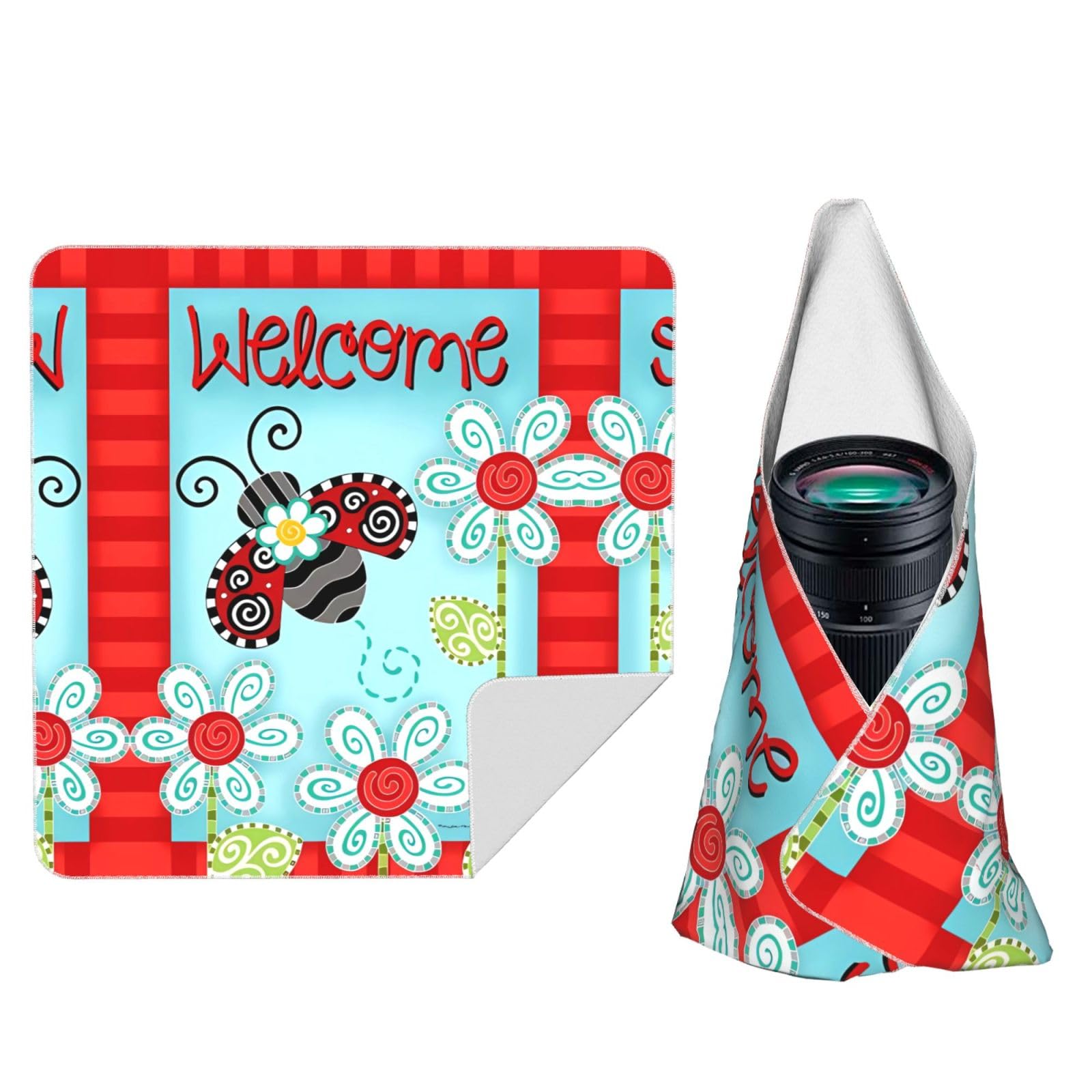 ZhaoYuGoods Ladybug Flower Camera Wrap Cloth