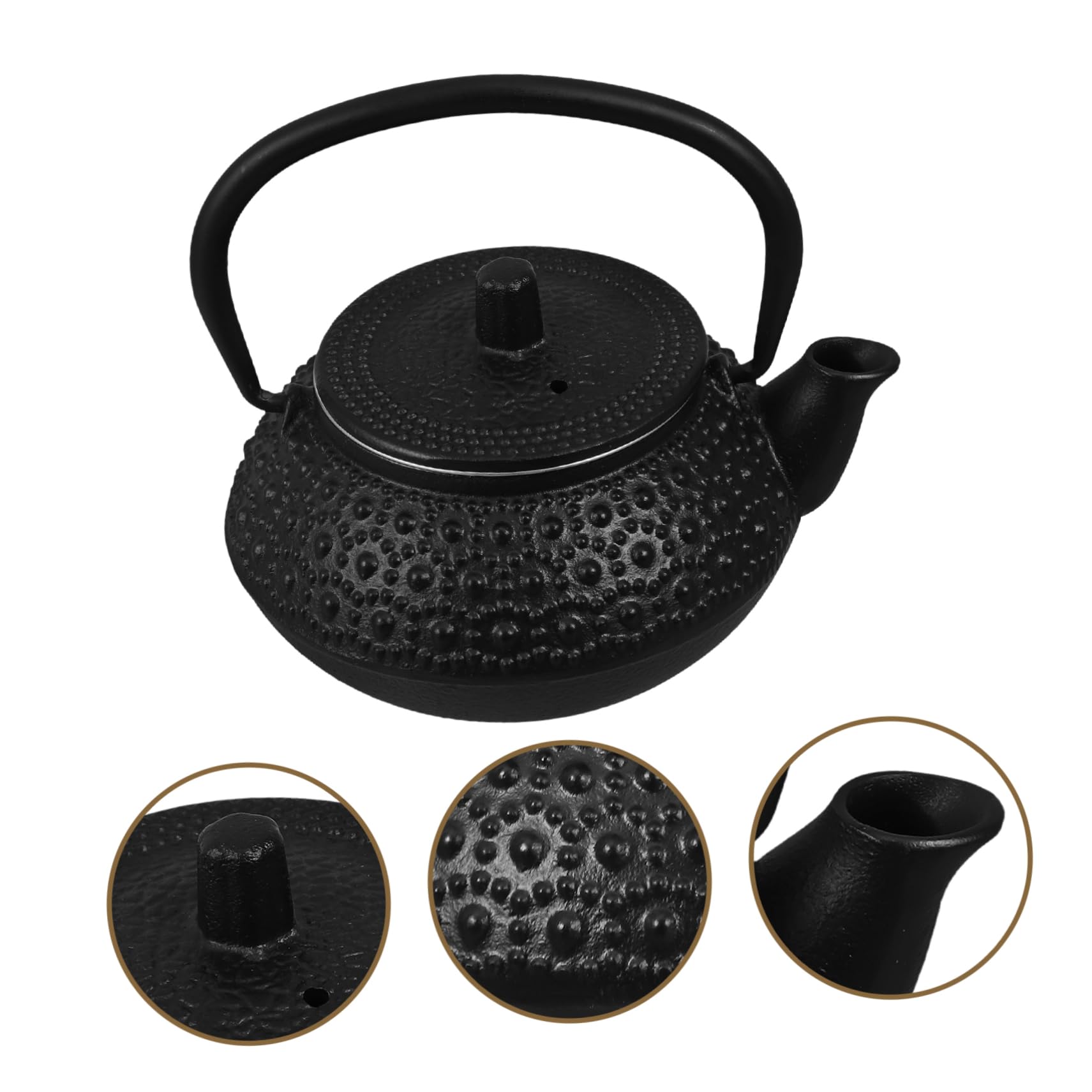 Bouilloire en Fer 0,3l avec Infuseur pour Thé en Vrac, Solide et Stable, Style Simple et Élégant, pour Infusion à Domicile