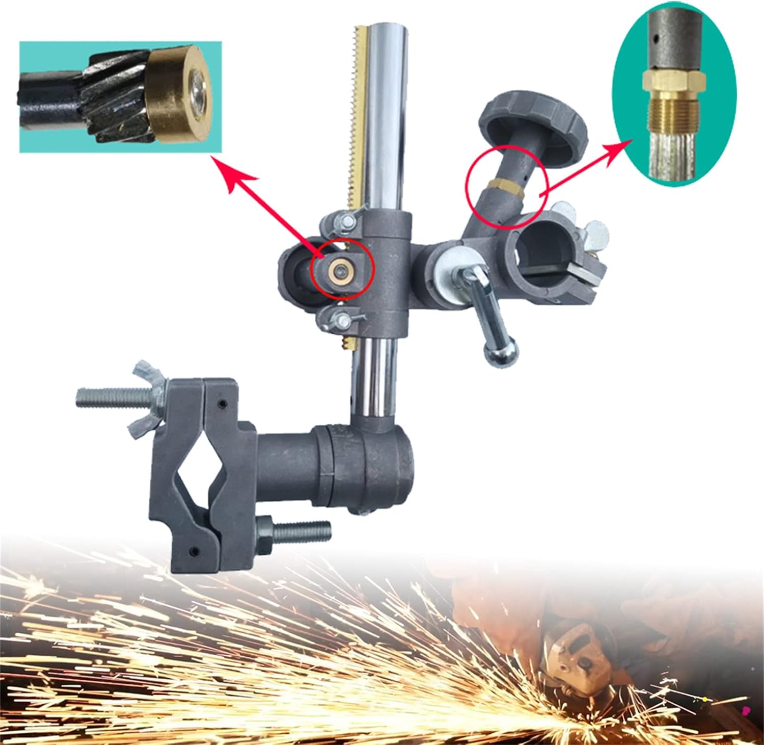 Mig Gun Welding Torch Holder Mig Gun Holder Clamp Mountings For MIG MAG CO2 Mig Tig Gun Holder For Welding Positioner Turntable US STOCK