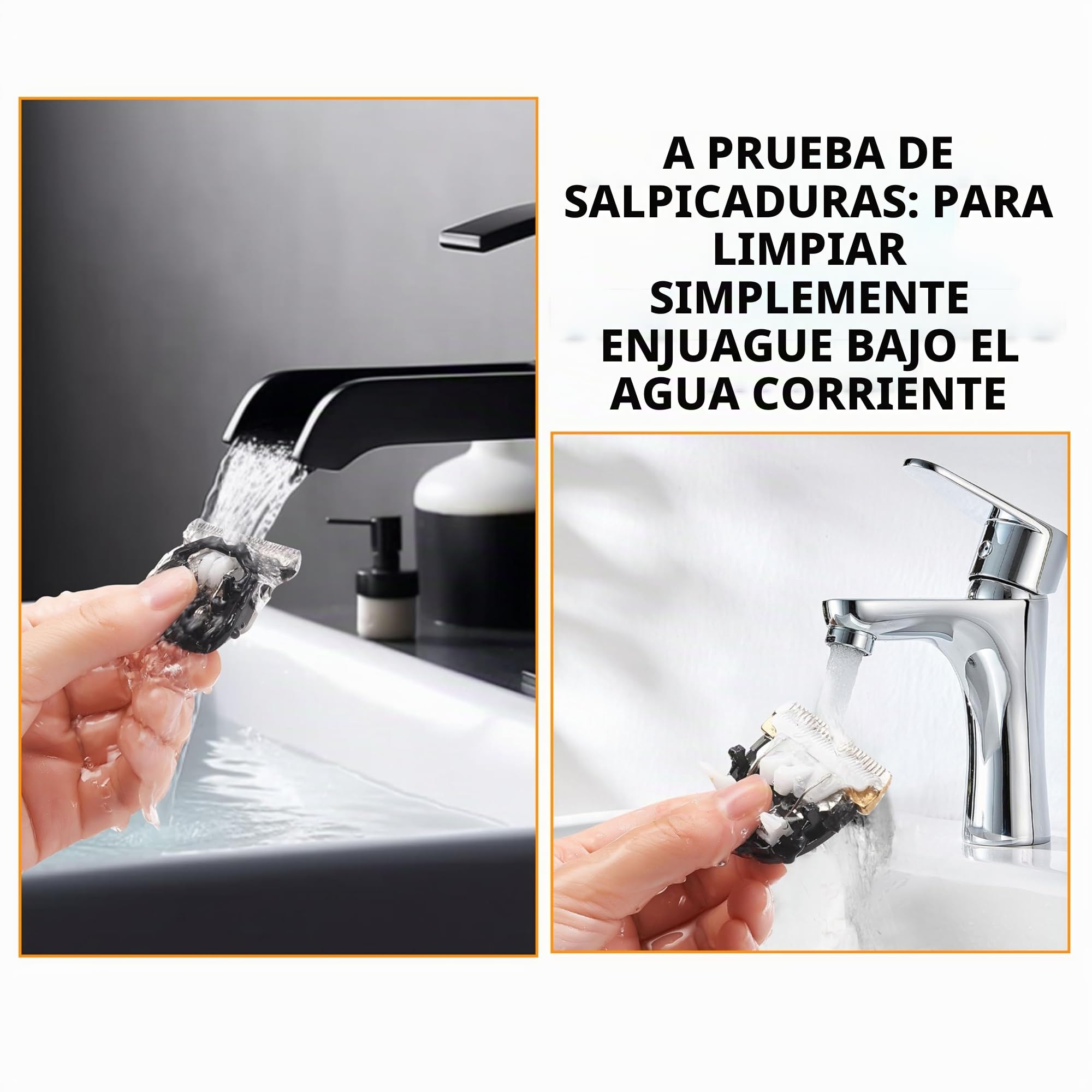 BarberBoss Cortapelos y barba portátil para hombre, con hoja de cerámica, esfera de precisión, peines guía, carga USB, pantalla rojo/verde, QR-2682