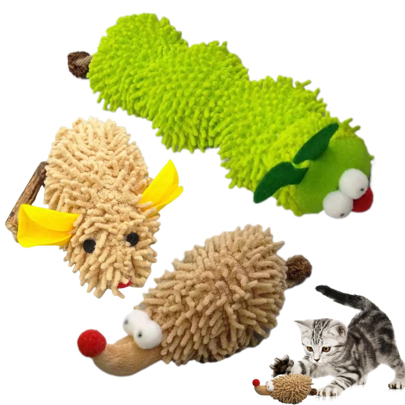 3er Set Katzen Spielseile 70cm - Interaktives Kauspielzeug Mit Quasten | Zahnpflege Für Katzen