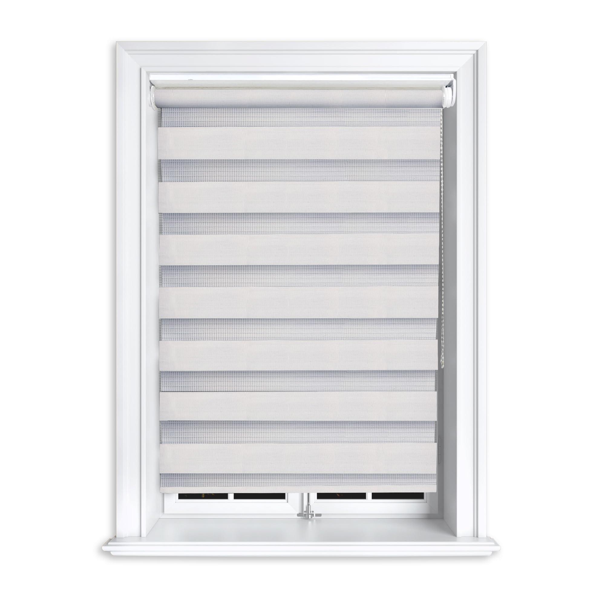 Lister Cartwright Premium Quality Zebra Blind Day & Night Blind Roller Blinds fashionable, Grey 90 x 165 cm