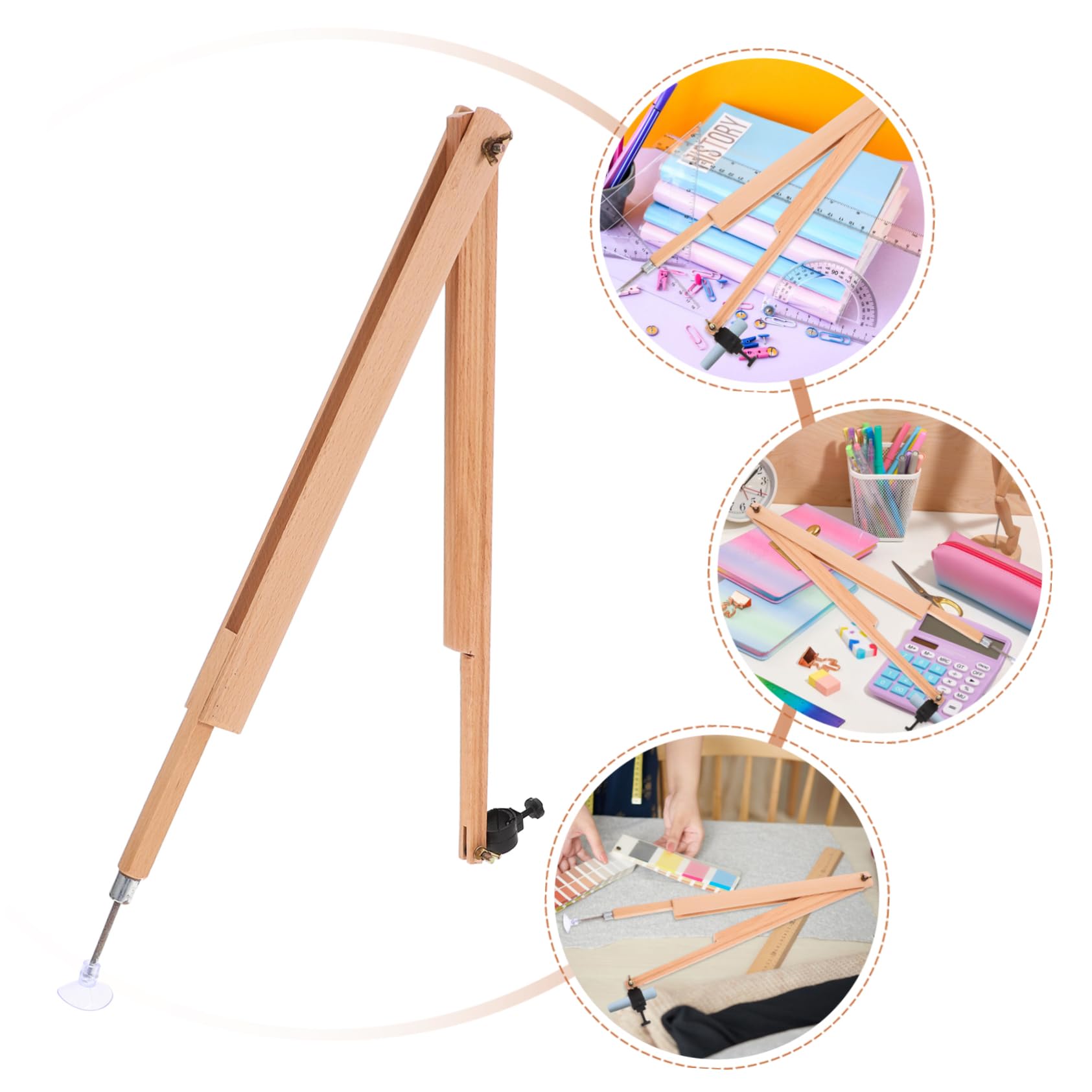 OSALADI 4 Pièces outils de dessin outil de dessin au compas dessiner compas de géométrie compas professionnel outil à main boussole jauge de marquage des roues Bois Beige