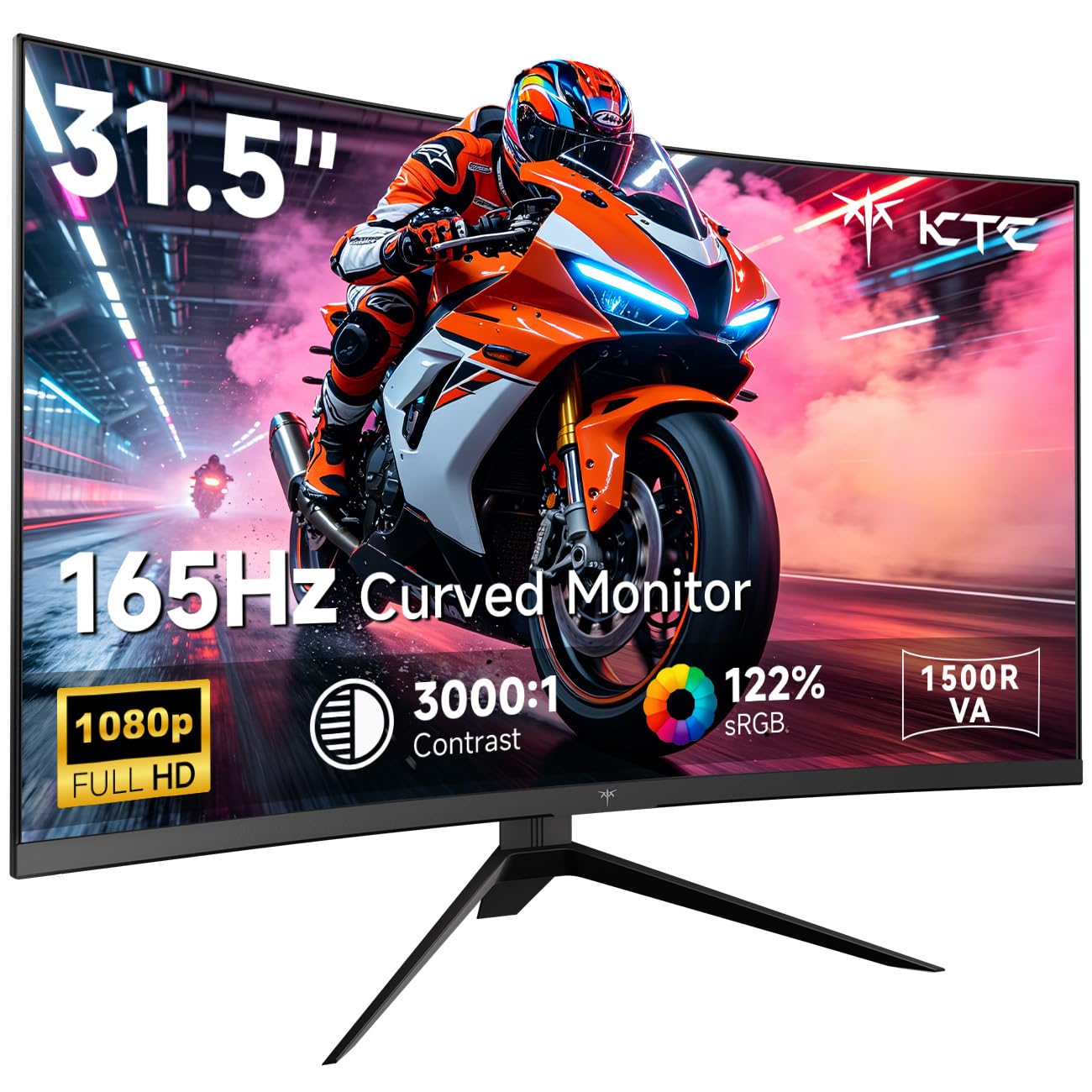 Amazon.co.jp: KTC 32インチ 湾曲ゲーミングモニター FHD 1080P 165Hz