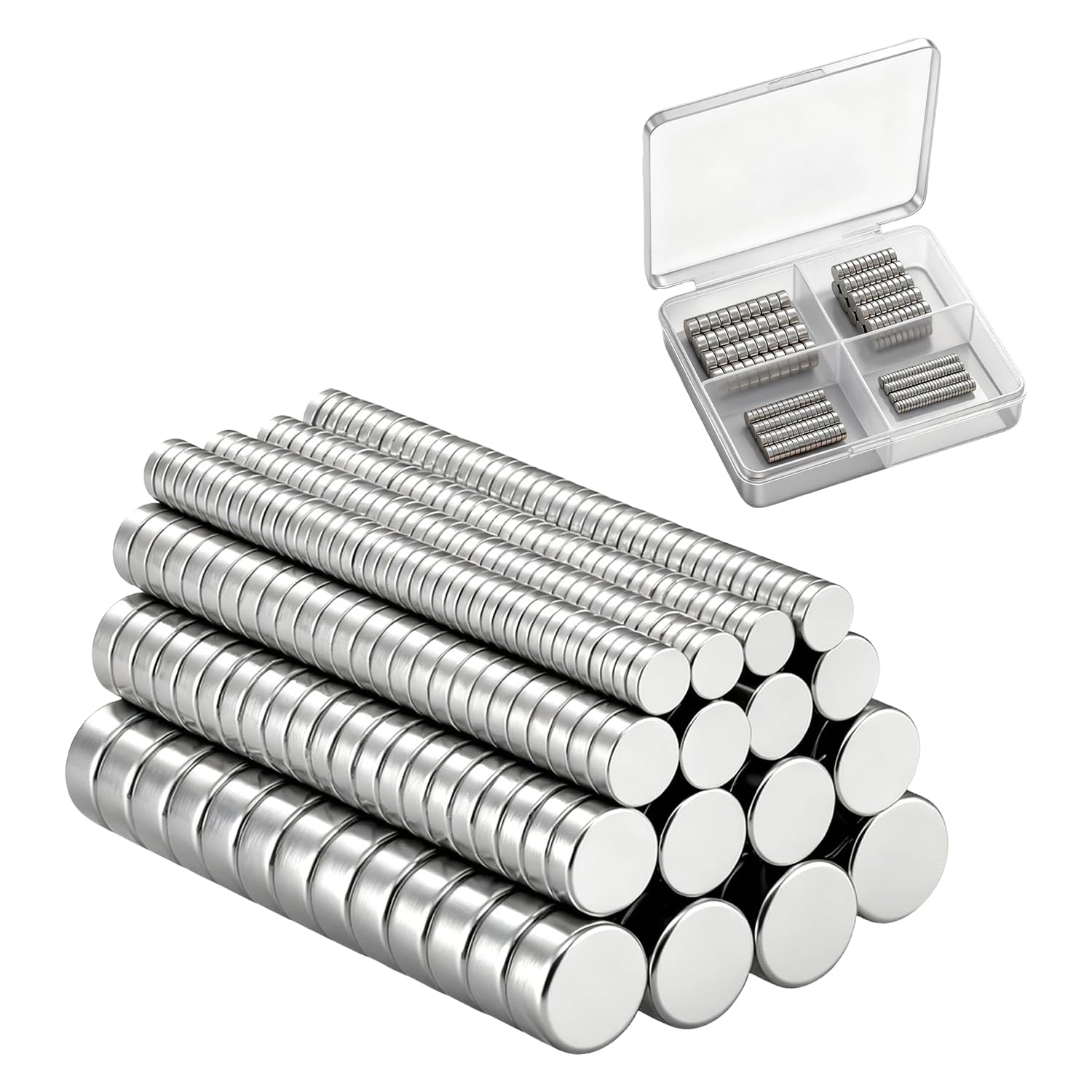 340 Pcs Neodymium Magnets with Storage Case – Strong Small Round Magnet Set, Multi-Size Mini Magnets for Crafts, Whiteboard, Fridge, Office, Kitchen, DIY Supplies