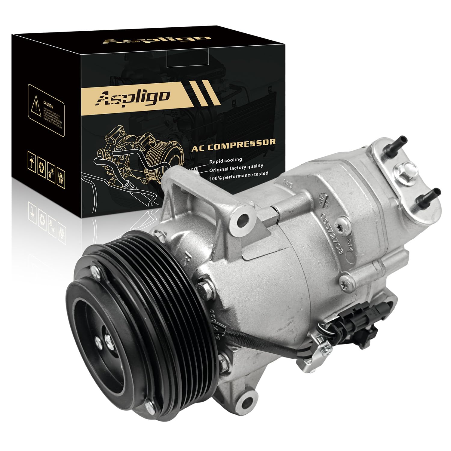 AC Compressor Fits for Chevy Cruze 2010-2015, for Chevy Cruze Limited 2016 1.8L, CO 22227C,13346491,158272, 157272,5512821,6512821,7512821,2020776,1422227