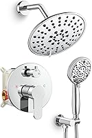 Vista 10 de SR SUN RISE Grifo de ducha – Sistema de cabezal de ducha multifuncional de alta presión de 16 pulgadas con accesorios de cabezal de ducha de mano