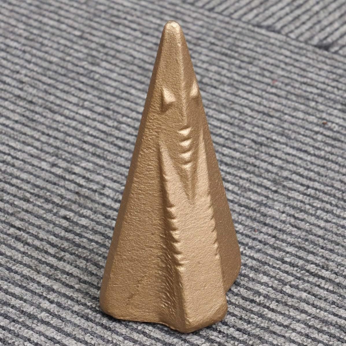 VILLCASE Coin de Fendage en Acier Solide Forme Diamant, Outil Manuel Facile à Enfoncer pour Fendre le Bois Efficacement en Extérieur