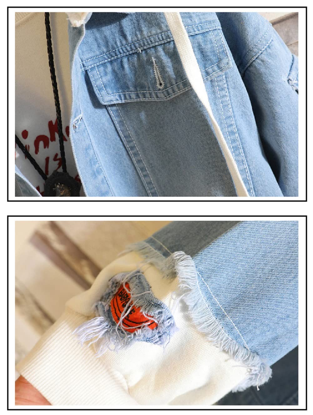 Anime Jacke Unisex Cosplay Kapuzen Pullover Jeansjacke Denim Hoodie Jacket Outwear Mäntel