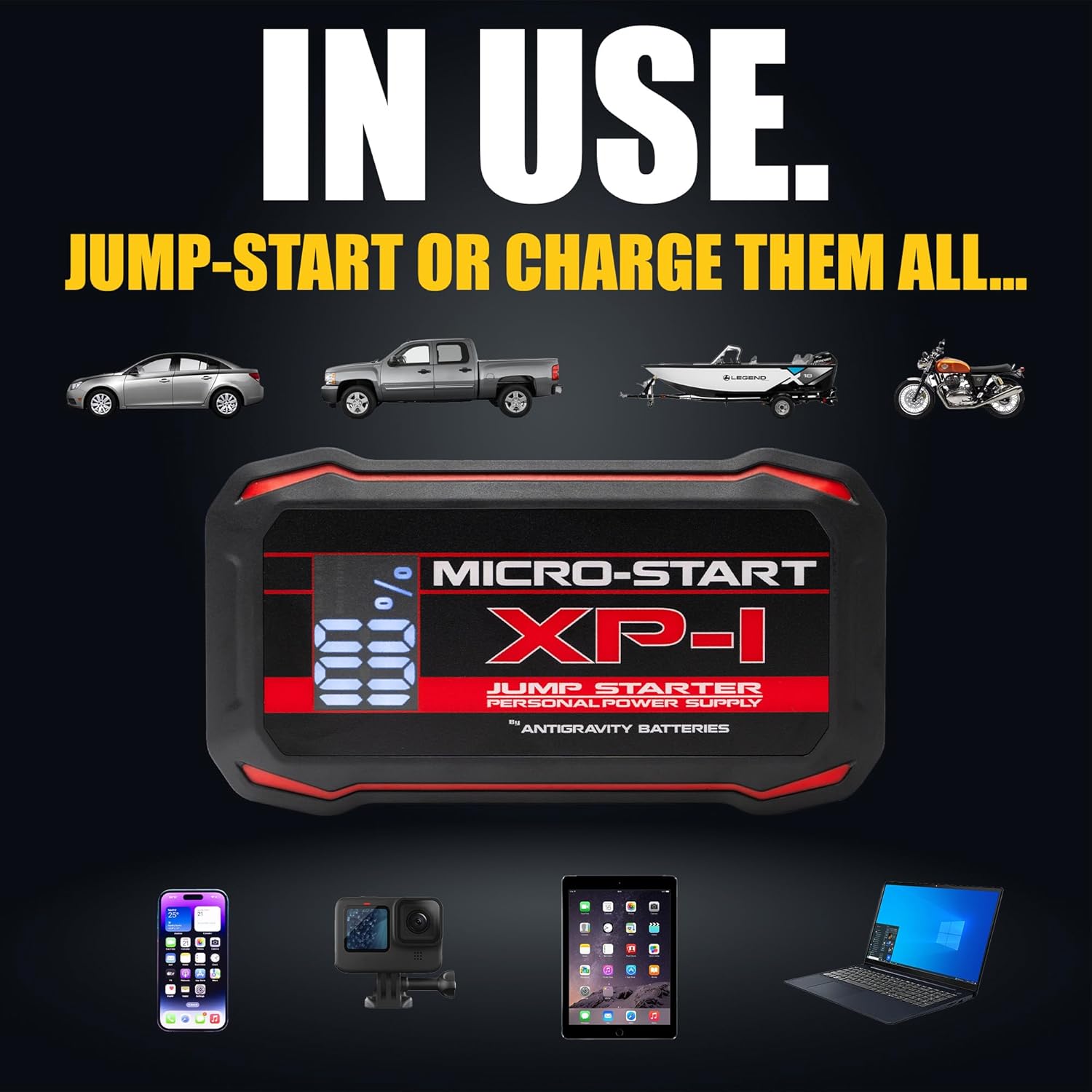 Antigravity Batteries: 400A Lithium Jump Starter – 12V Compact Battery Booster for Cars & Trucks, Portable Jump Box with USB-C Fast Charging