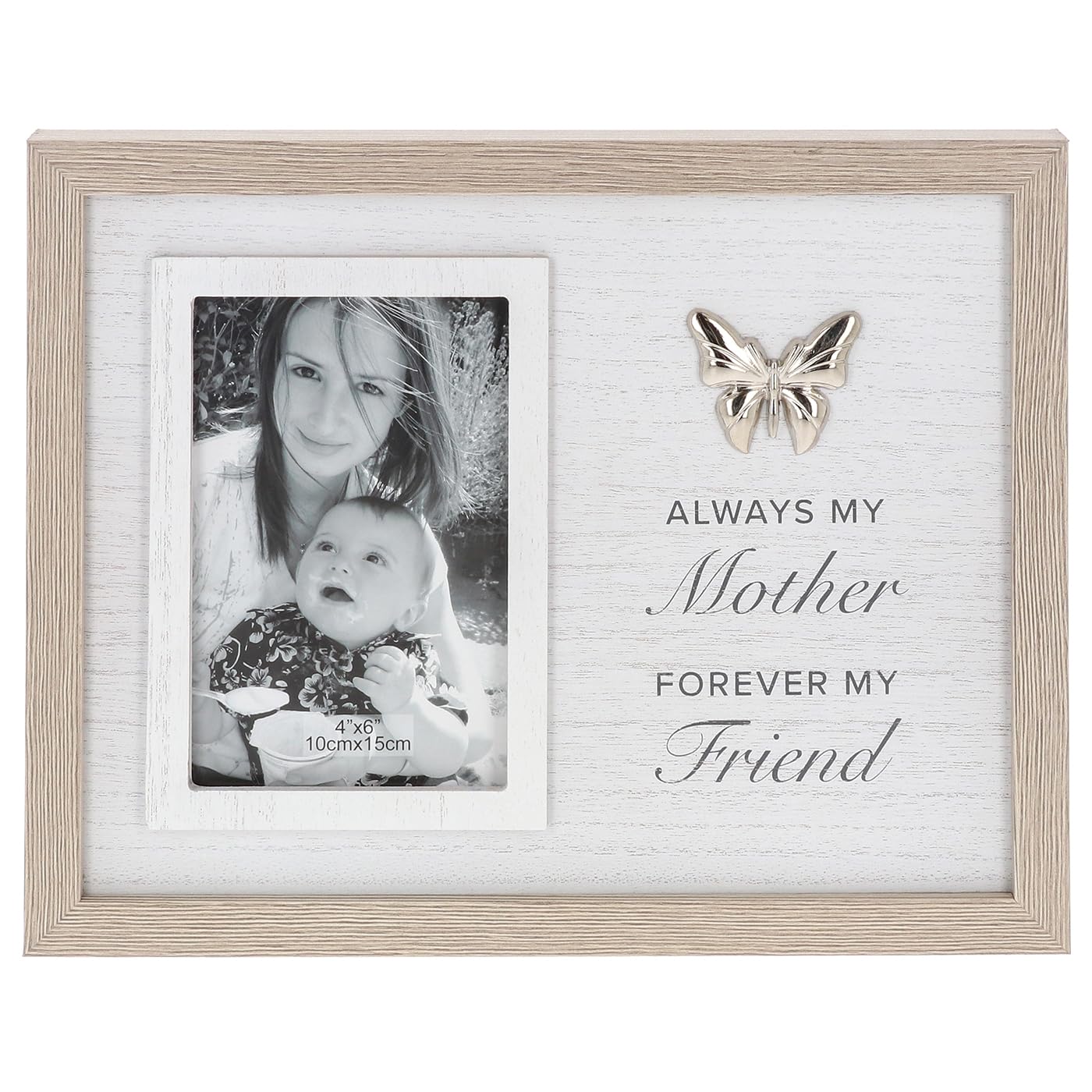 Shudehill Giftware Classic Sentiment Wooden 4x6 Photo Frame - Mum, Nan, Family, Friends, Engagement, Mr & Mrs Wedding or Christening Designs with Meaningful Quote, Gift Idea (Mother)