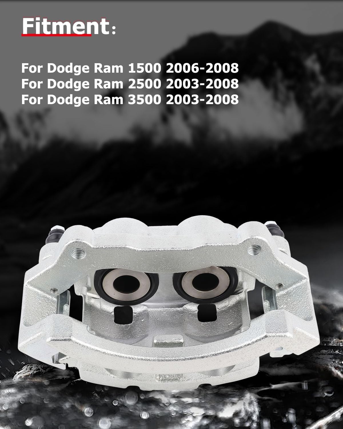 cciyu Rear Right Brake Caliper w/Bracket 18-B4894 For Dodge For Ram 1500 2006-2008,For Dodge For Ram 2500 2003-2008,For Dodge For Ram 3500 2003-2008