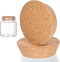 2Pcs Large Cork Bottle Stopper, 4.33 in Tapered Cork Plugs Corks Stoppers 3.5~4.3 Inch Corks Lids for Wine Bottle, Beer Glass, Carafes, Pottery Decorative Bottles and DIY Crafts, 3cm/1.18 Inch Thick