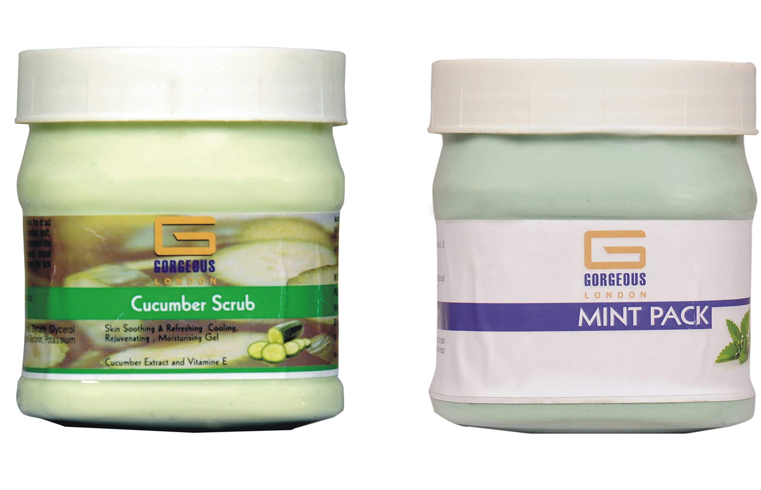 Gorgeous LondonCucumber Scrub and Mint Pack Combo (Pack of 2) Each 450ml