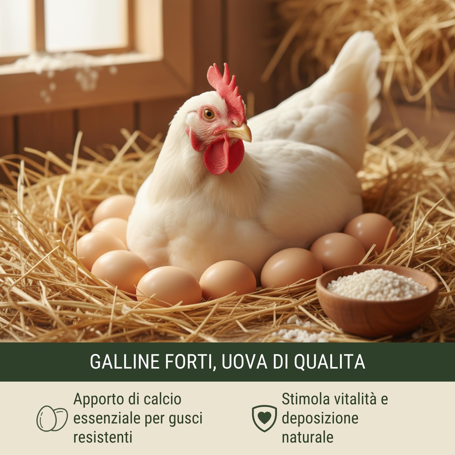 Leimüller Mangime Fitness per Galline Ovaiole 25 kg - Muesli con Origano & Grit di Conchiglie - Per Gusci Solidi & Vitalità - Premium Austria Senza OGM