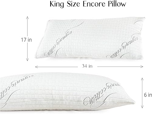 Miniatura 6 de Sleep Artisan Almohada de látex tamaño King ajustable con funda lavable (1) fabricada en los Estados Unidos (King)