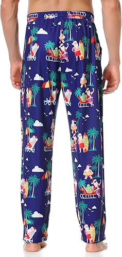 Miniatura 2 de MERIABNY Pantalones de pijama de Navidad para hombre, pijamas navideñas para descansar, dormir y fiestas