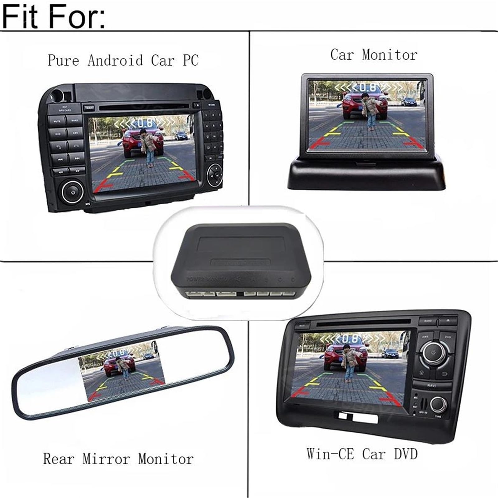 Sensor Estacionamiento PDC Kit sensores aparcamiento vídeo coche asistencia Radar marcha atrás Monitor automático pantalla Digital cámara sensores aparcamiento(Grey)