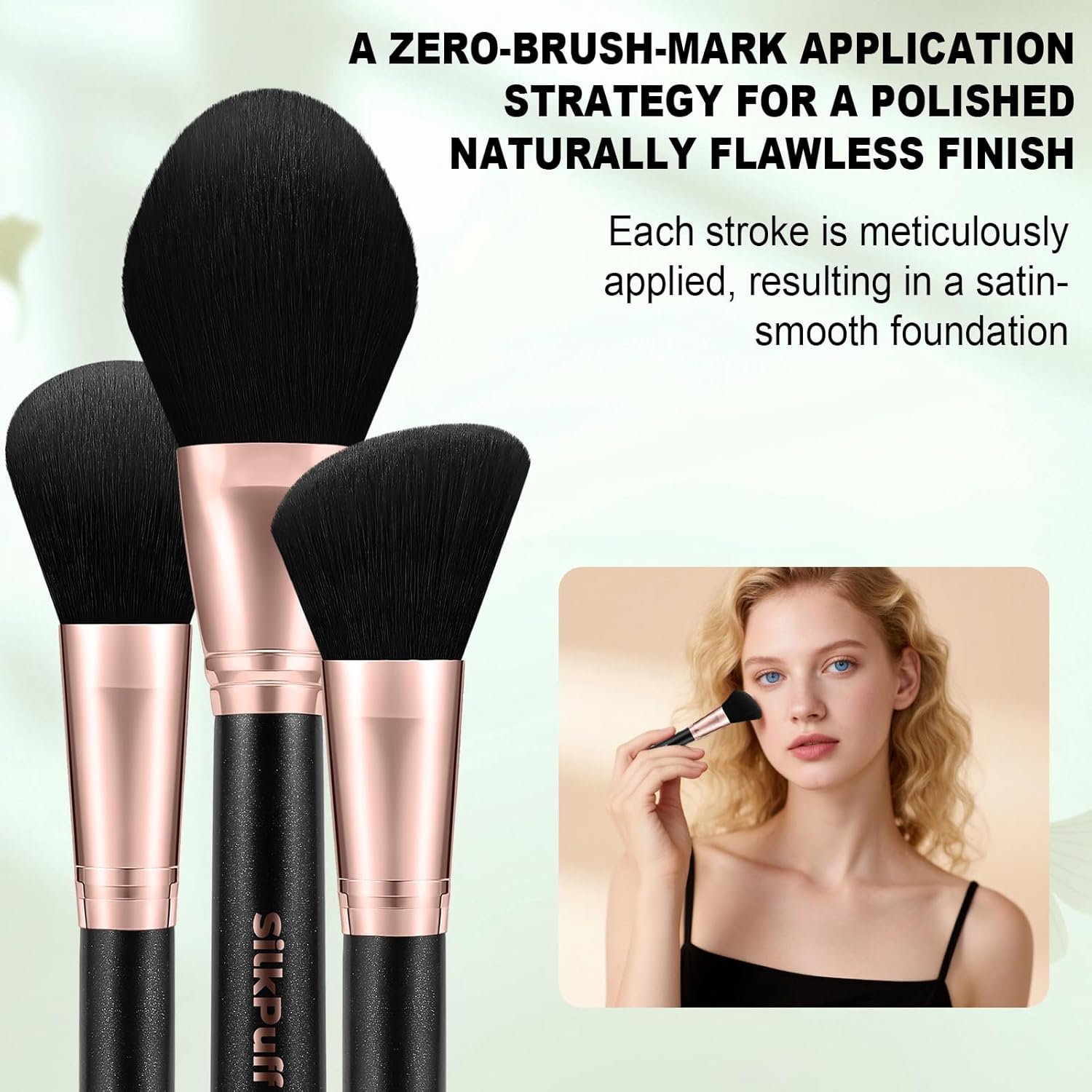 Silkpuff Makeup Brushes Set 15 Pcs Professional, Travel Makeup Brushes With Brush C... - Image 5