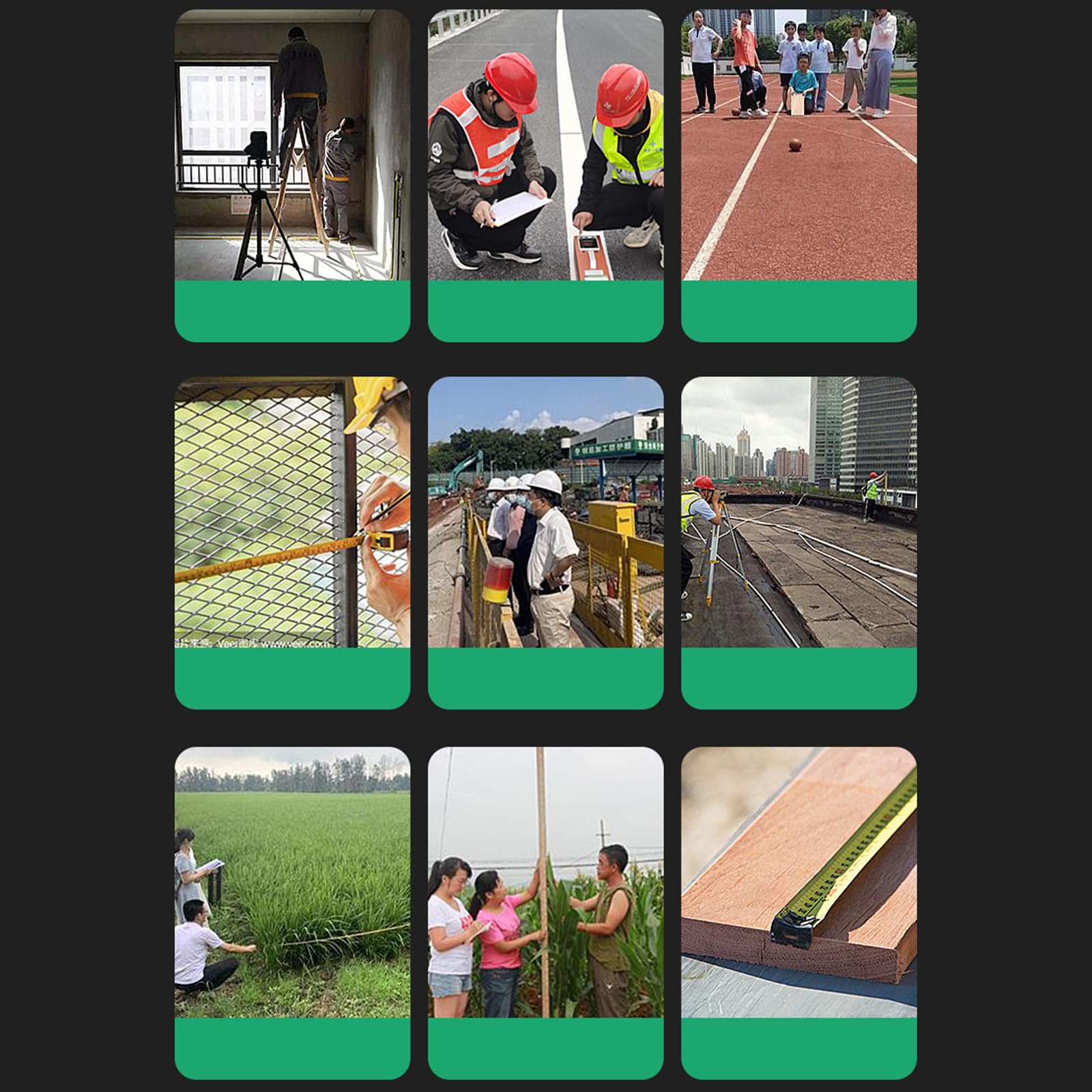 Cinta métrica,Cinta métrica de construcción portátil y duradera Cinta métrica Impermeable Medidas precisas para diversas aplicaciones