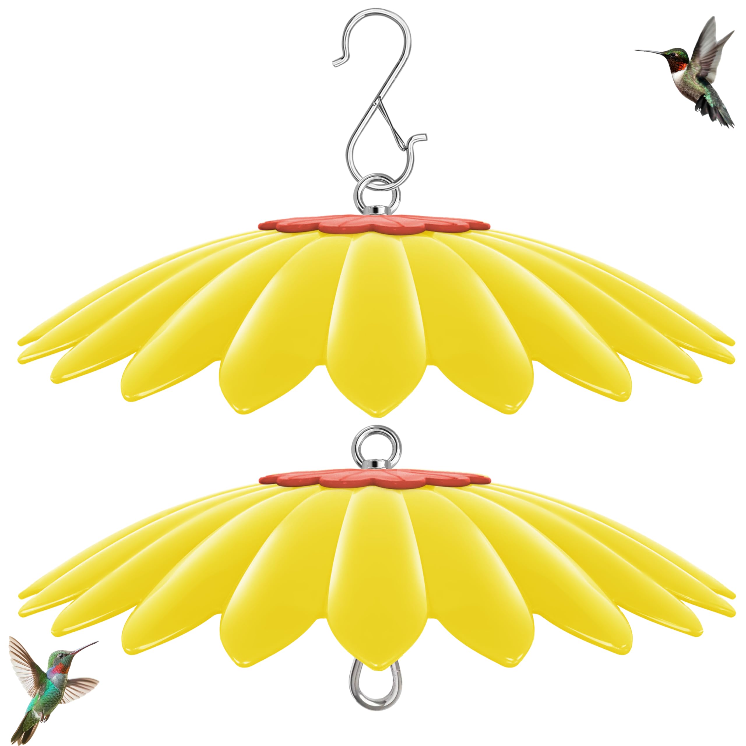 Photo 1 of 10.5 inch Hummingbird Feeder Shade Dome Cover,Rain Guard,Weather Guard for Bird Feeder, Umbrella Cover for Bird House for Outdoor,Squirrel Baffle,Flower Design(Yellow) 2 Pack