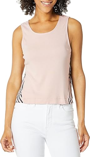 Splendid Sleeveless Scoop Neck Tank Camisa, Rosado, Beige, (Pink Beige), XS para