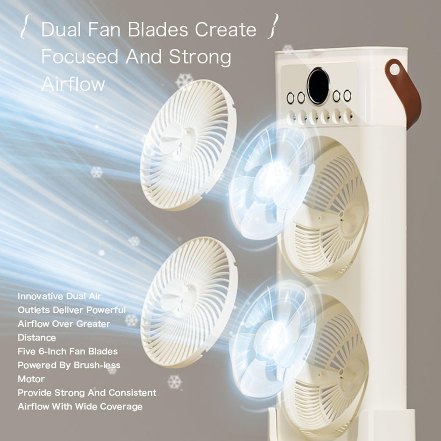Double Ventilateur, évaporation à 6 Buses De Brumisation