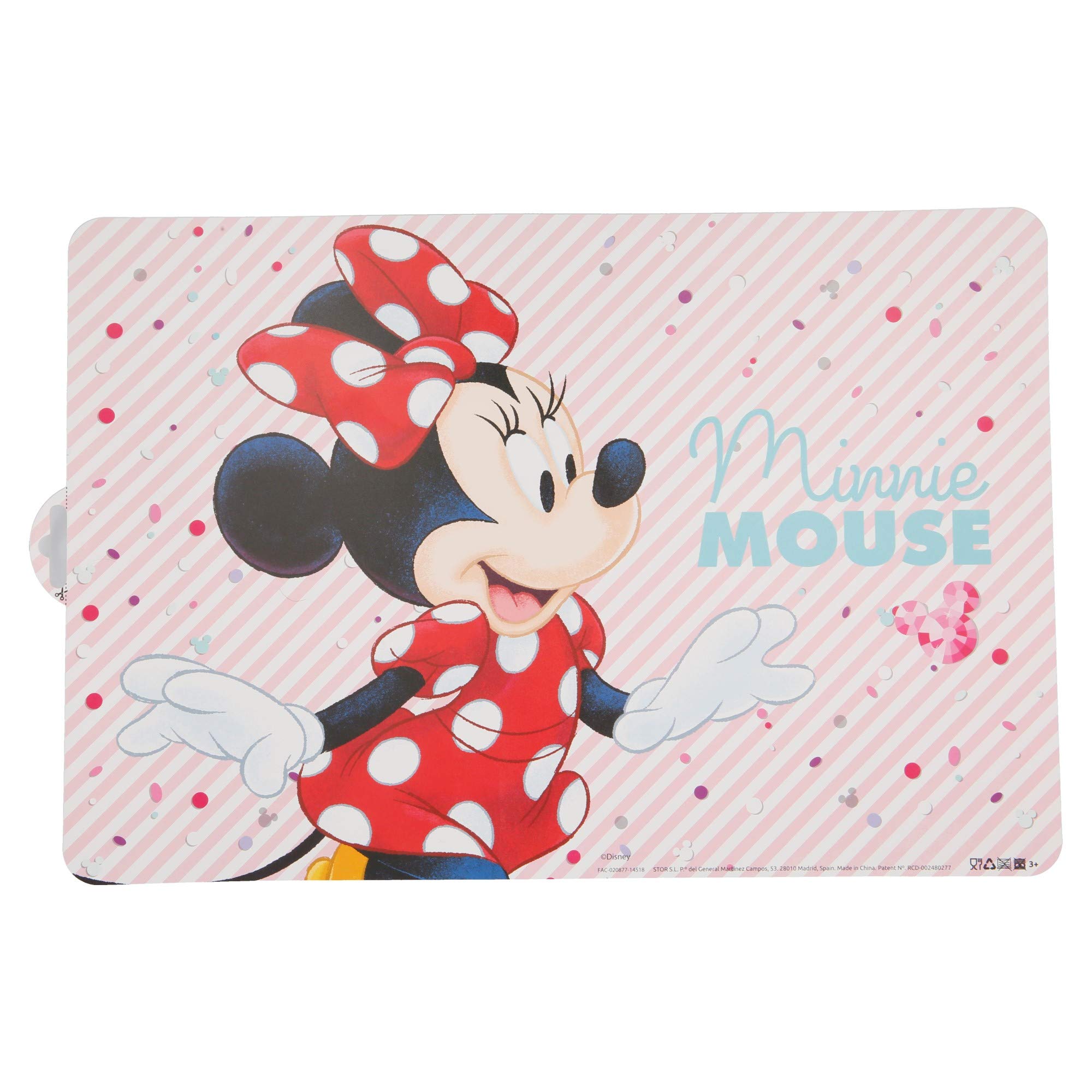 Stor Multicolor Easy Offset Placemat Placemat Minnie Electric Doll, Multicoloured, Single