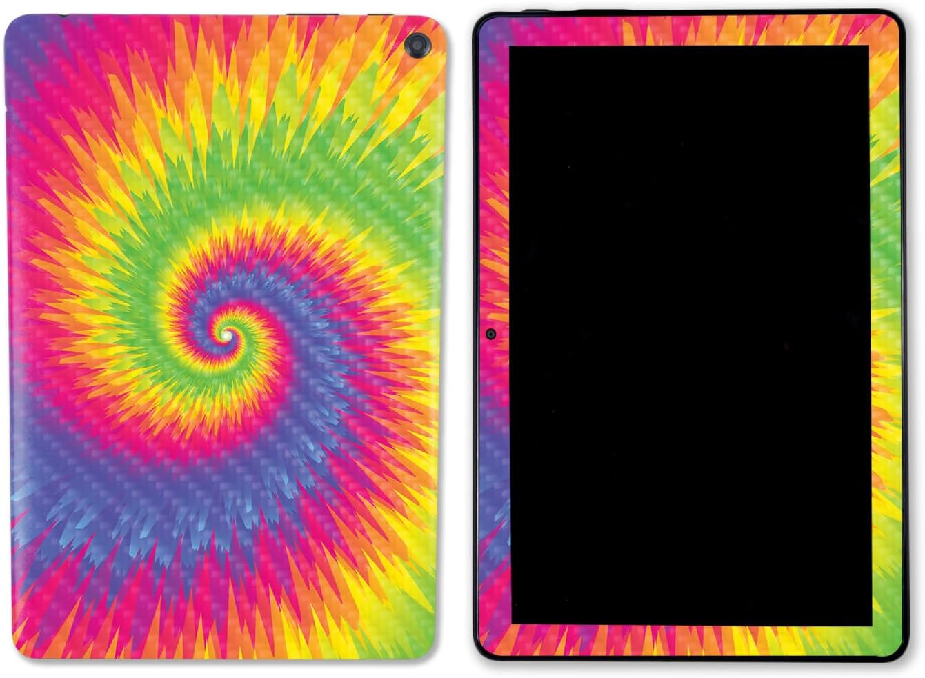 MightySkins Carbon Fiber Skin Compatible with Amazon Kindle Fire HD 10 (2023) - Wood Pastel | Protective, Durable Textured Carbon Fiber Finish | Easy to Apply & Change Styles | Made in The USA