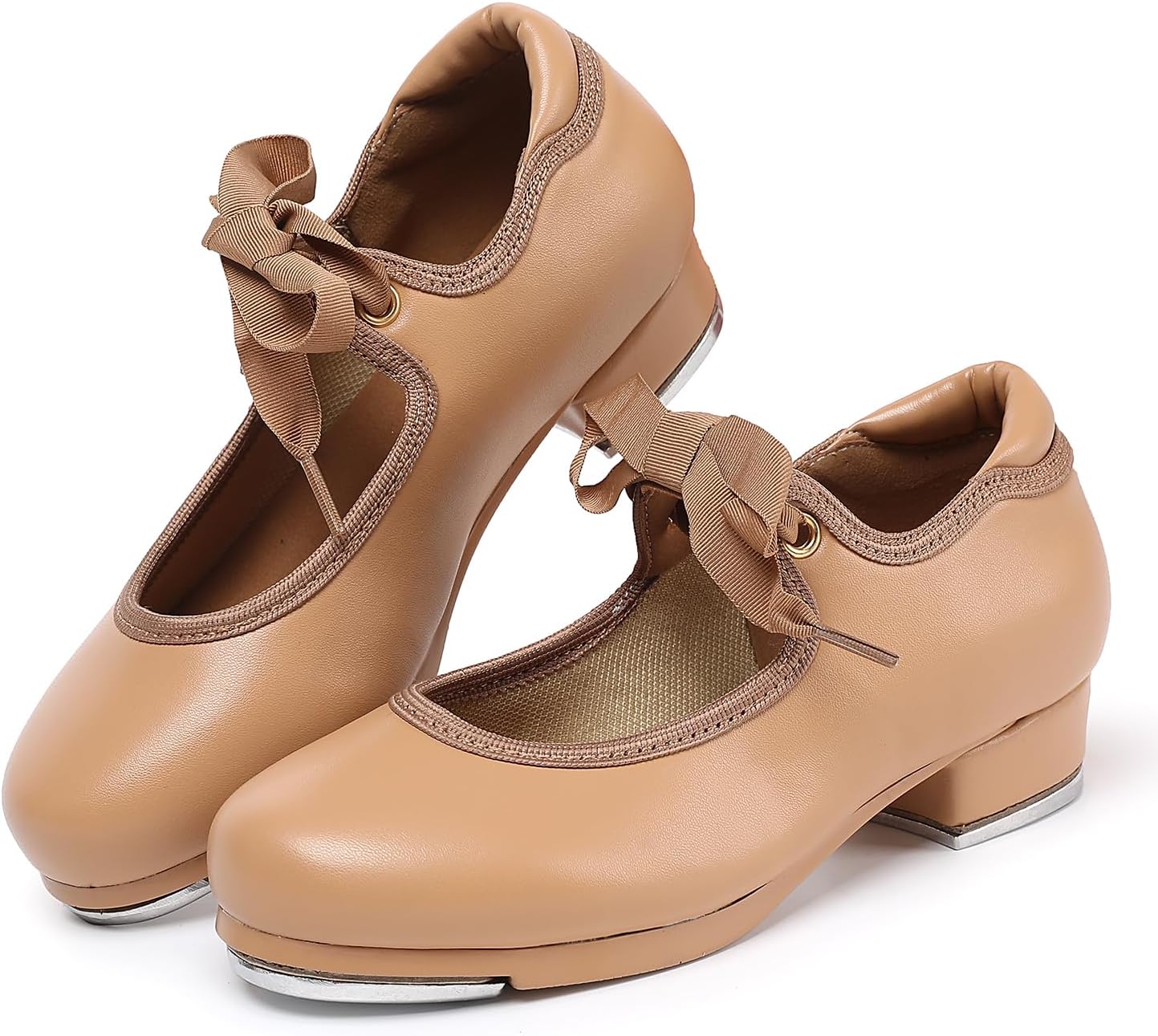 Tap Shoes for Girls Boys, Unisex Kids Tap Dance Shoes for Toddler, Lace-up Mary Jane Tap Shoes - Image 9