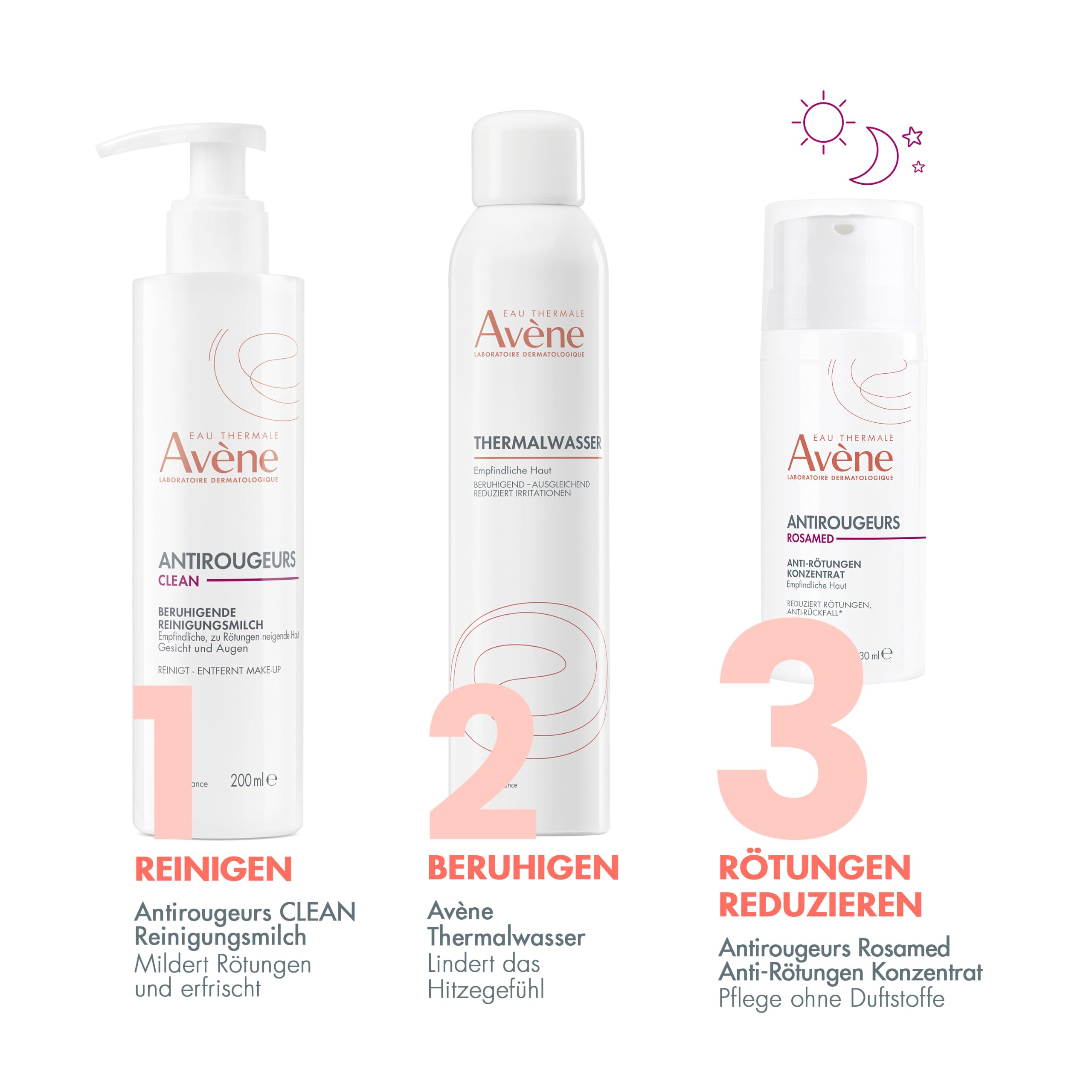 AVÈNE Rosamed Antirougeurs Konzentrat - Reduziert Rötungen bei Rosazea - Mit Thermalwasser, Angiopausine™ - Hydriert & Beruhigt - Für empfindliche bis überempfindliche Haut - 30 ml