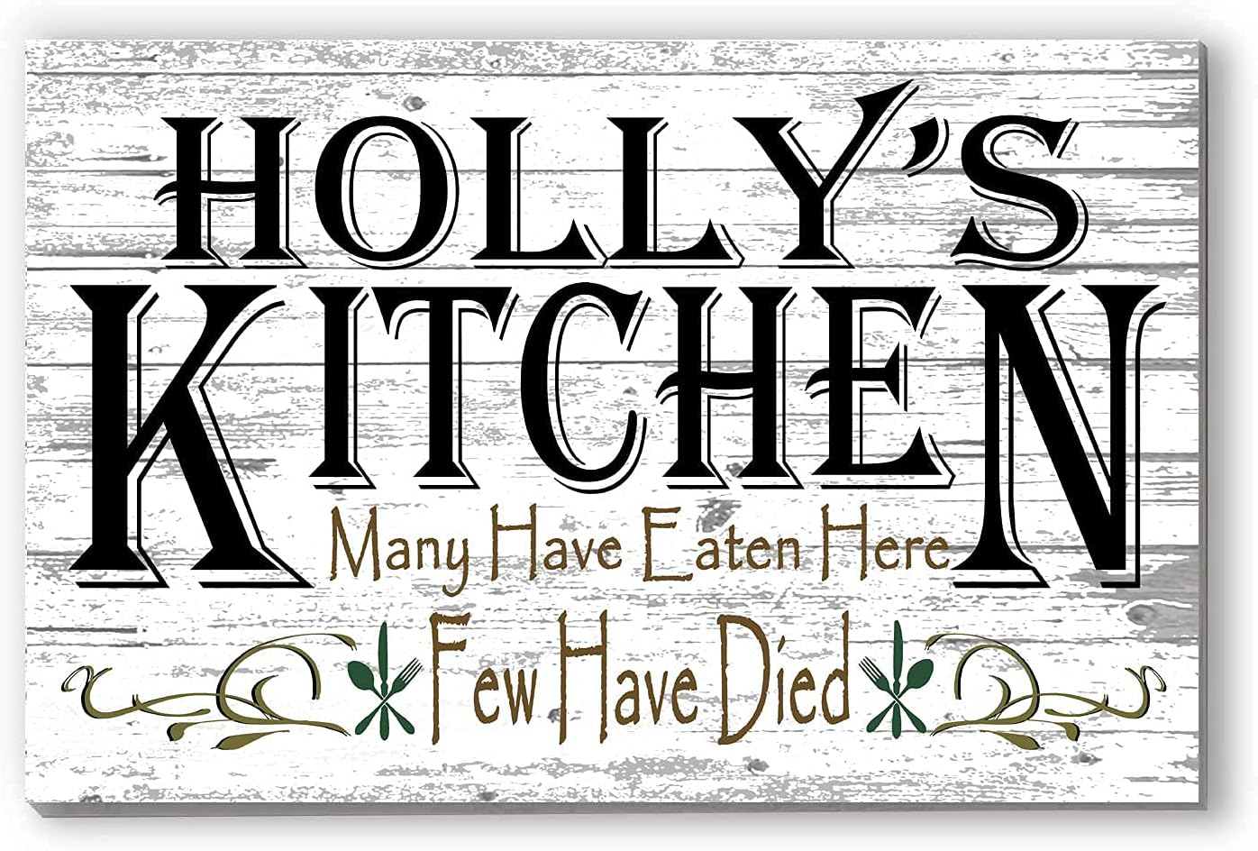 Many Have Eaten Here Few Have Died Kitchen Sign Custom Farmhouse Style Funny Sayings Wall Art Custom Gift for Men Women Cooks Chefs 16.5" x 10.5"