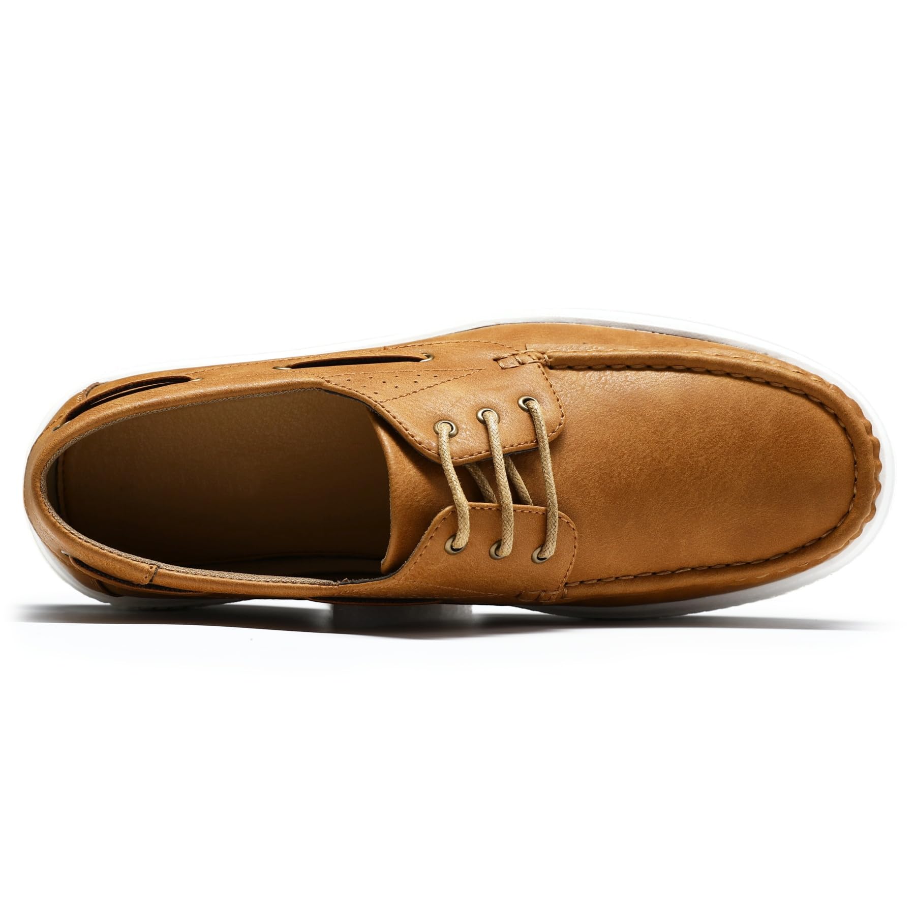 Allthemen Herren Loafer Leder Mokassins Slip on Business Bootsschuhe Leicht | Flache Sohle, Segelschuhe, mit Schnürsenkel, Bequem, Slipper, Casual Alltag, Halbschuhe, Freizeitschuhe, Moccasins