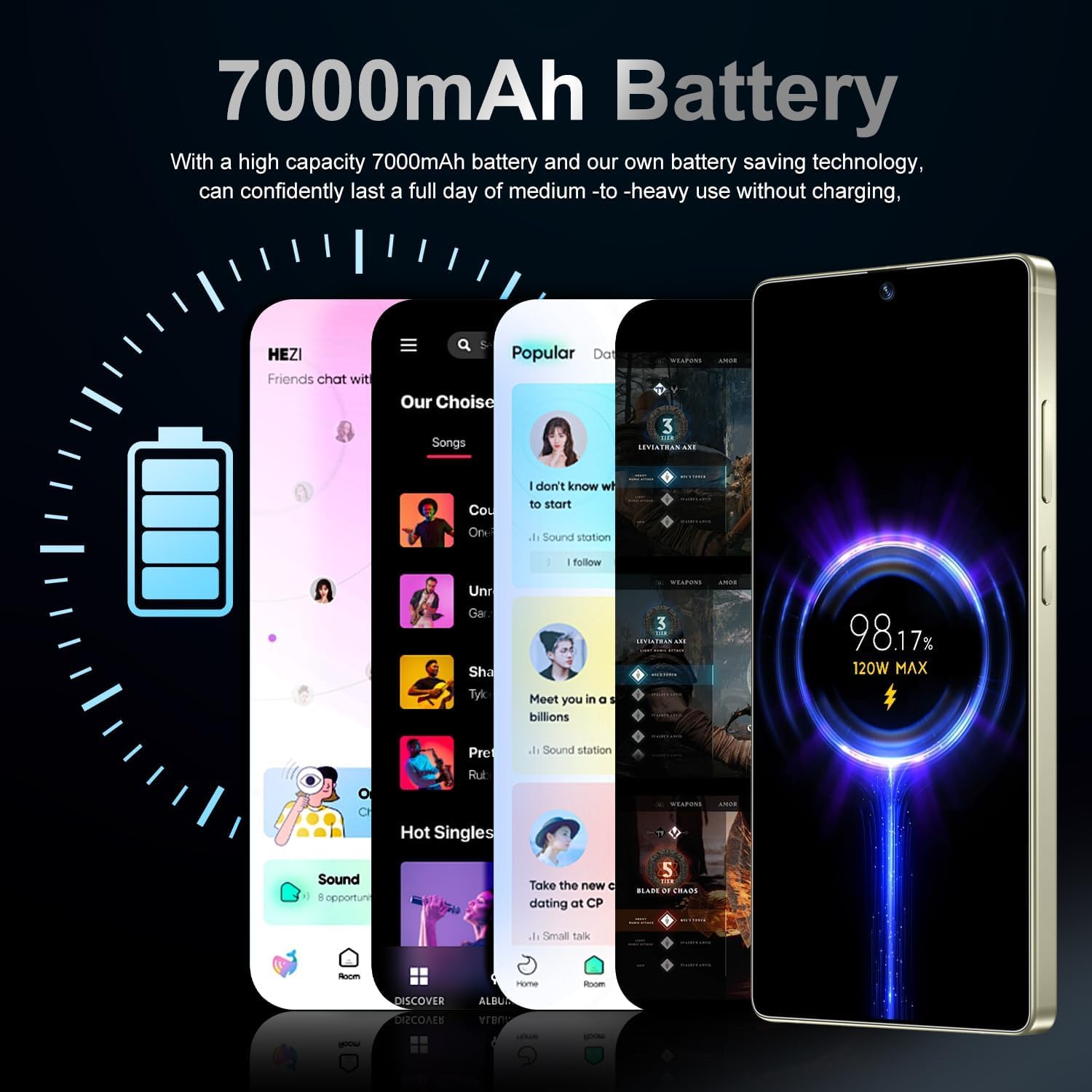 Teléfono móvil A25 Ultra, Pantalla de 7,3", 8 GB + 256 GB, Doble SIM + TF (Ampliable hasta 128 GB), cámara Dual, sin Contrato, para Principiantes – Verde
