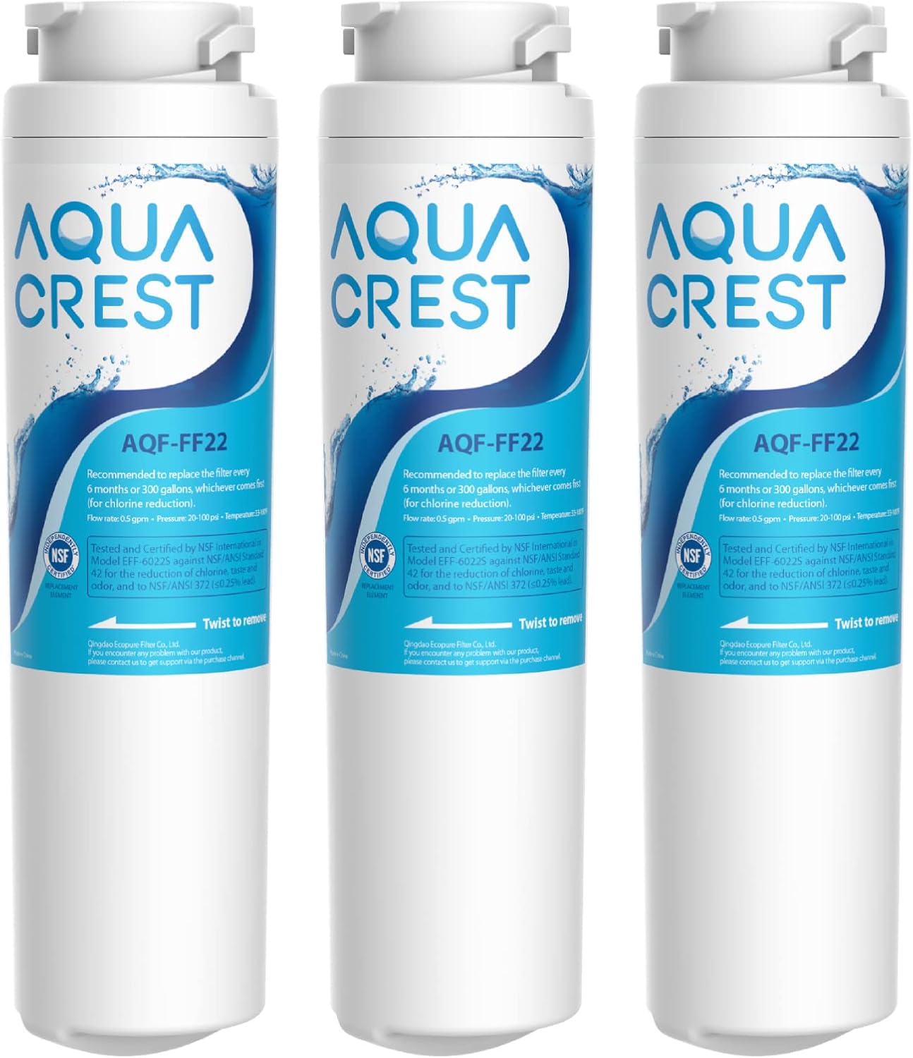 AQUA CREST MSWF Refrigerator Water Filter, Replacement for