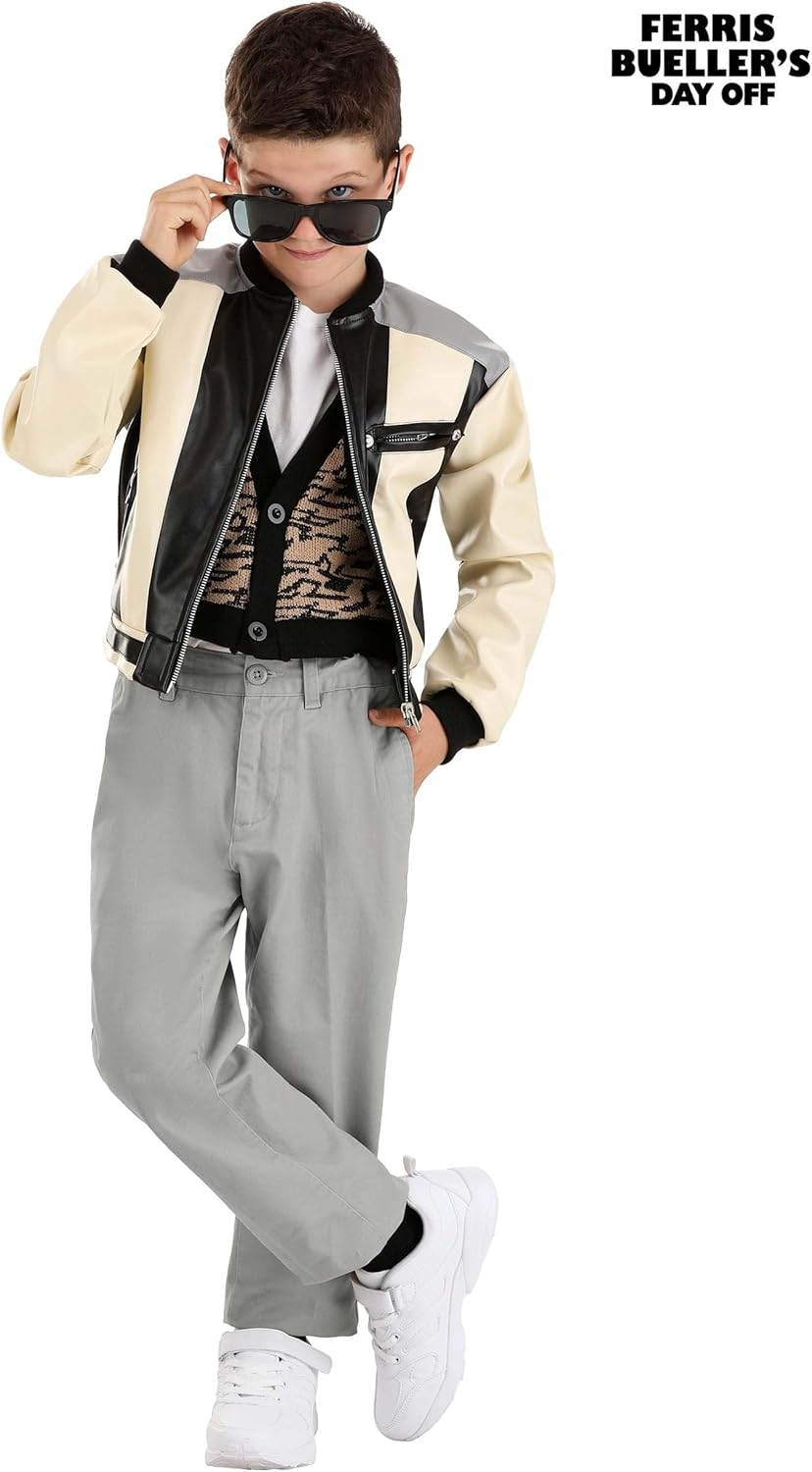 Ferris Bueller's Day Off Costume for Boys, Ferris Bueller Jacket & Vest, 80s Movie Cosplay Dress-Up or Halloween - Image 2
