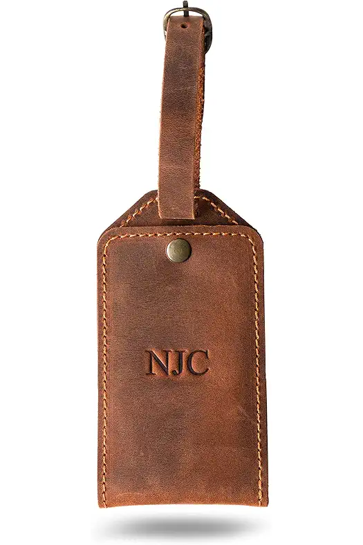 PEGAI PEGAI Personalized 100% Soft Touch Rustic Leather...