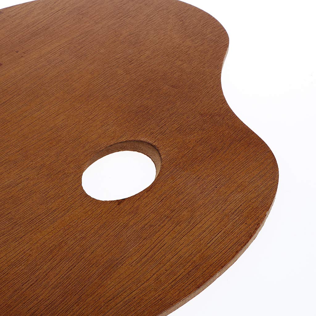 Harilla Ovale Malpalette Aus Holz – Zur Verwendung mit Acryl, Ölfarben Und Pinseln, 30x40cm